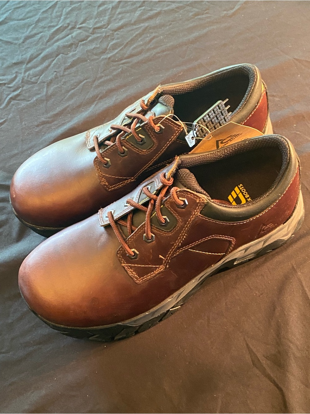 Men's Brown Leather Work boots - Safety Toe Style